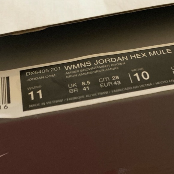 Women’s Jordan Platform Hex Mule Amber Brown New in Box Women’s 11 Men Size 10 - Picture 3 of 10